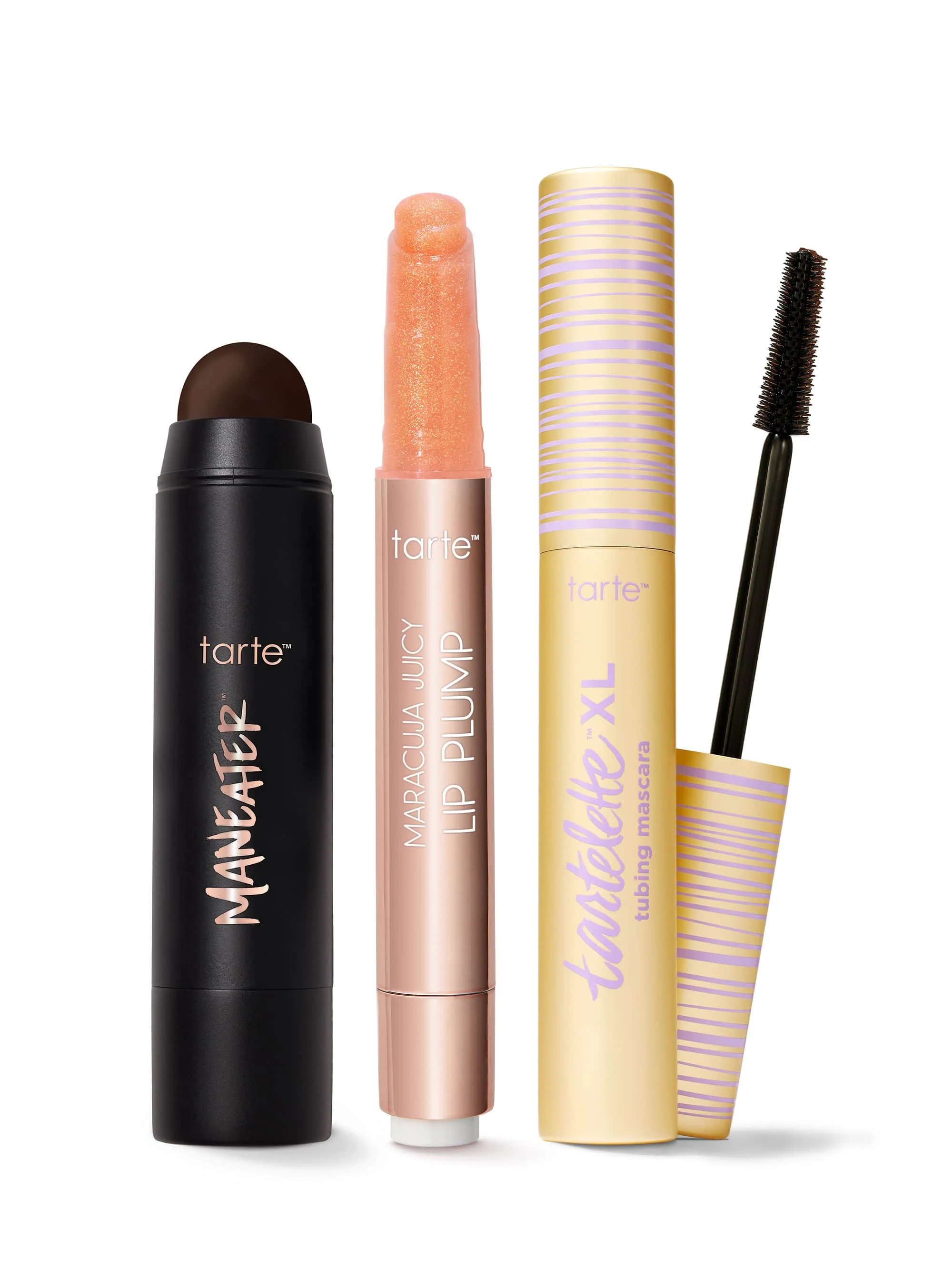 maracuja juicy lip shimmer, XL tubing mascara & bronzer stick trio - Image 3