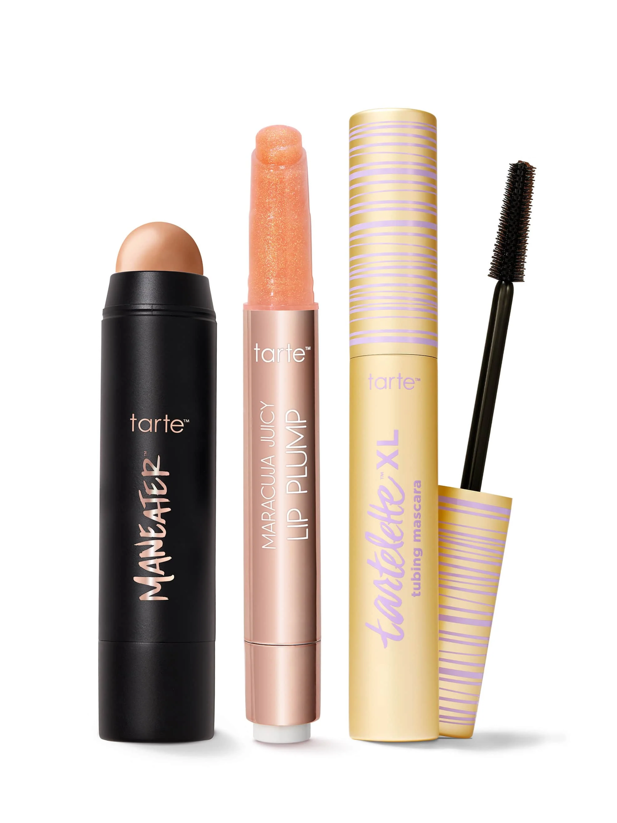 maracuja juicy lip shimmer, XL tubing mascara & bronzer stick trio - Image 8